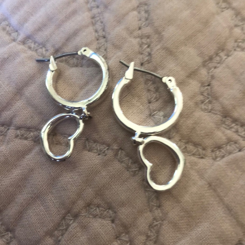 Heart hoop earrings